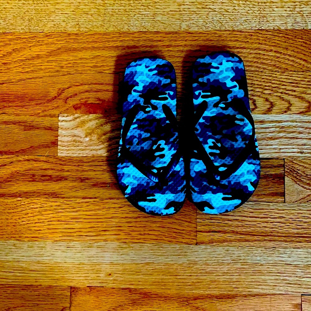 Black Camo Flip Flops (Size:1)